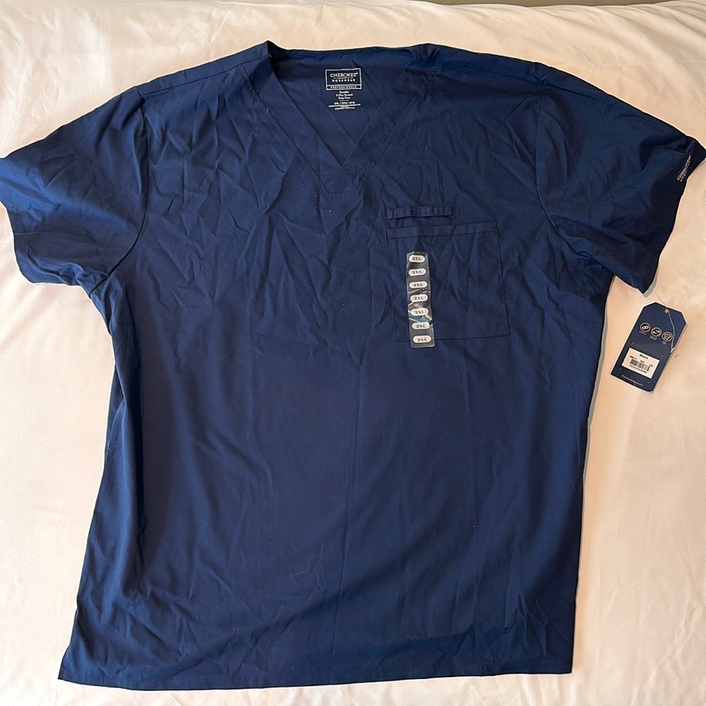 Cherokee scrubs Top and Bottom XXL. Dark blue. NWT